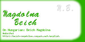 magdolna beich business card